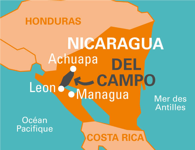 Carte coopÃ©rative Del Campo au Nicaragua beurre de cacahuÃ¨tes